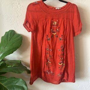 Adorable Mexican style embroidered dress